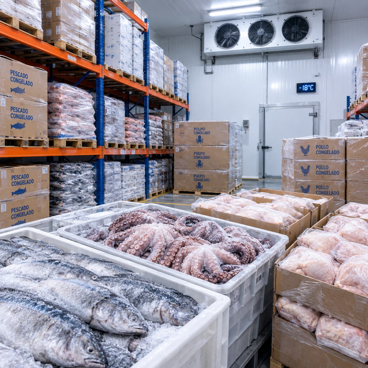 Transporte de mariscos refrigerados